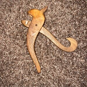 Antique Handcrafted Wooden Seahorse Nutcracker